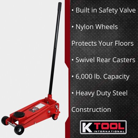 K-Tool International 3 Ton Compact Service Jack KTI63131B